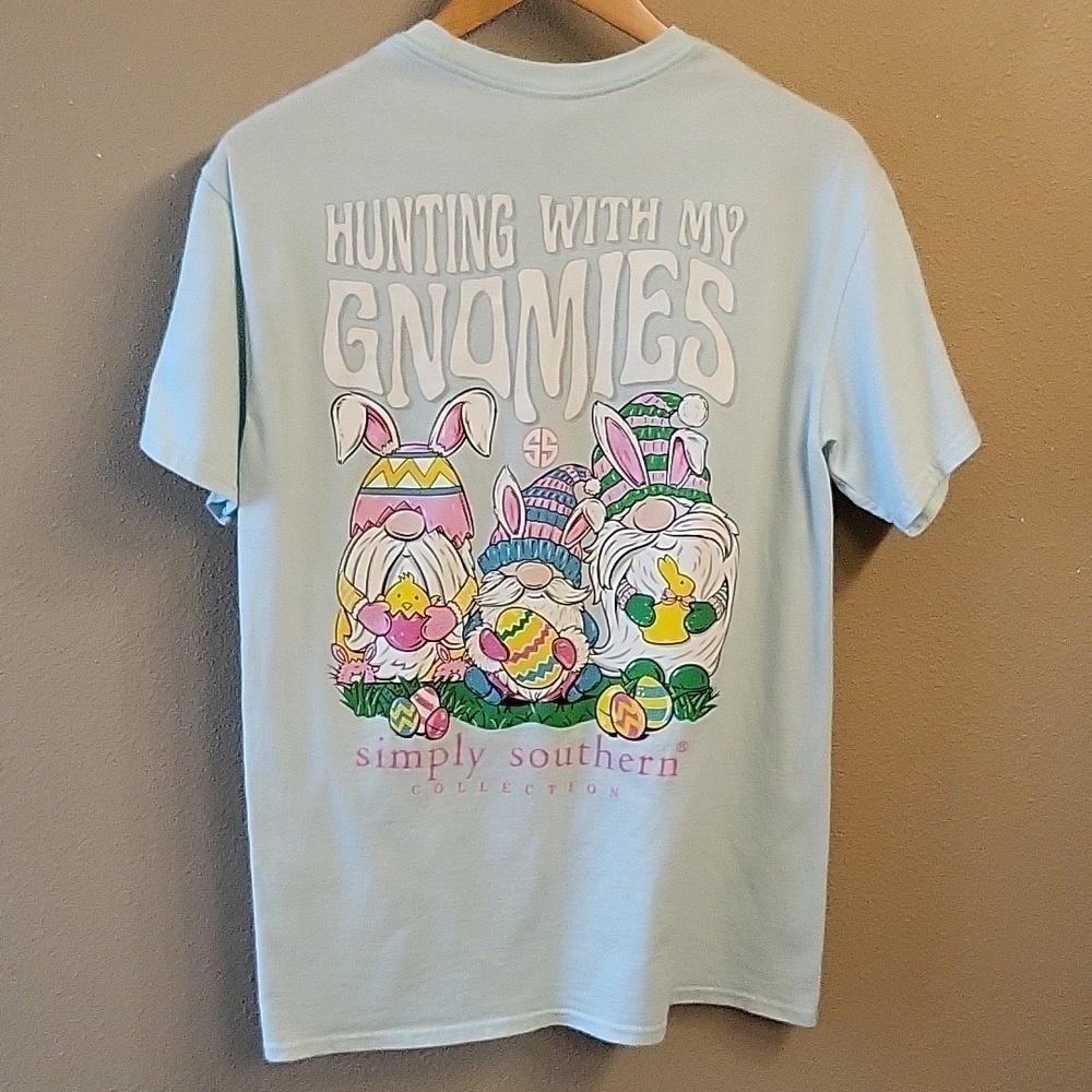 Simply Southern Hunting Gnomies T-Shirt Medium